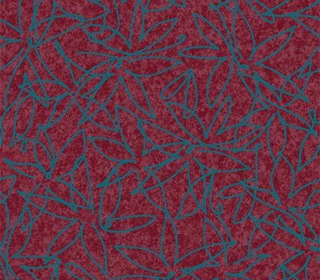 Flotex Vision Floral Field Cranberry ID:2004, 1