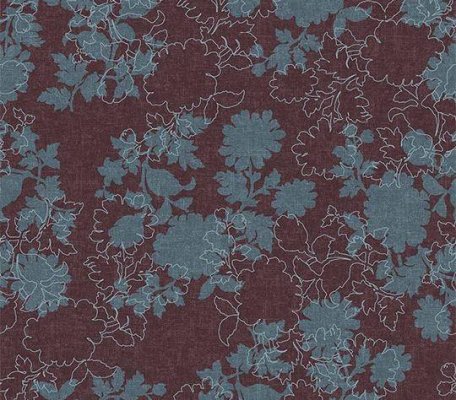 Flotex Vision Floral Silhouette Berry ID:2030, 1